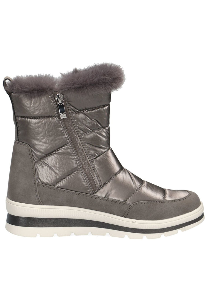 Caprice Stiefelette Lederimitat/Textil Taupe Warmfutter