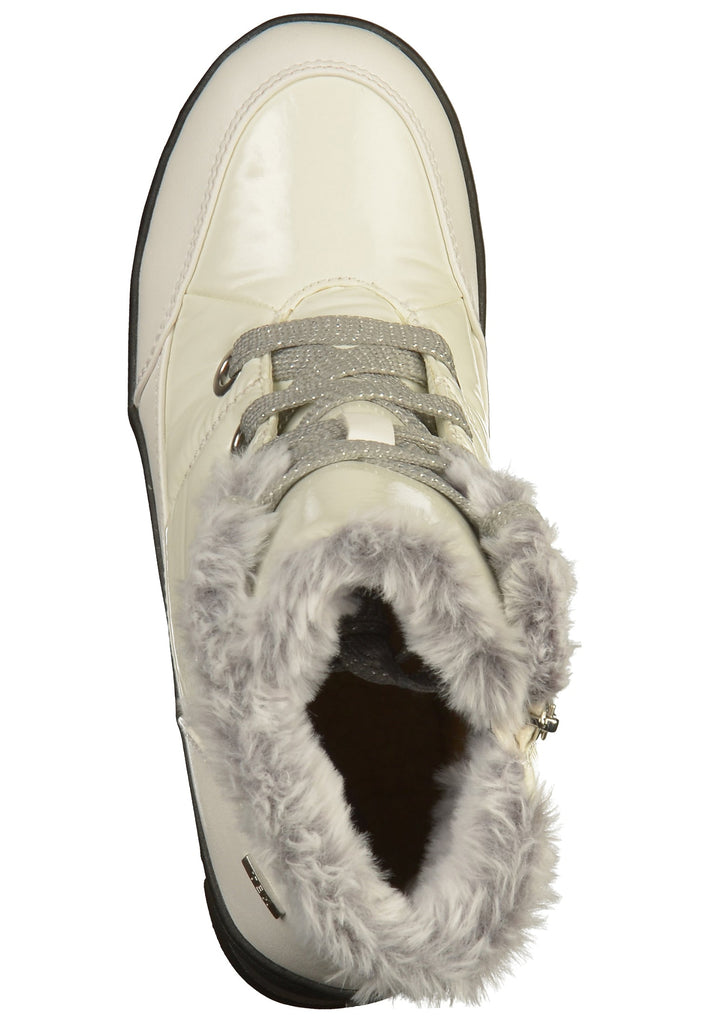 Caprice Stiefelette Lederimitat/Textil Weiß