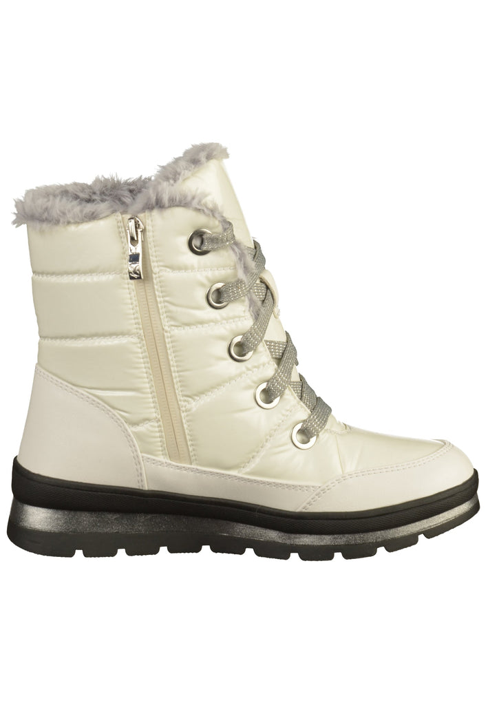 Caprice Stiefelette Lederimitat/Textil Weiß