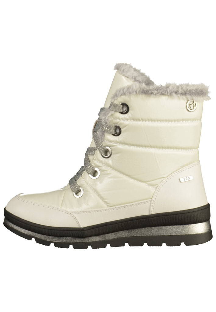 Caprice Stiefelette Lederimitat/Textil Weiß