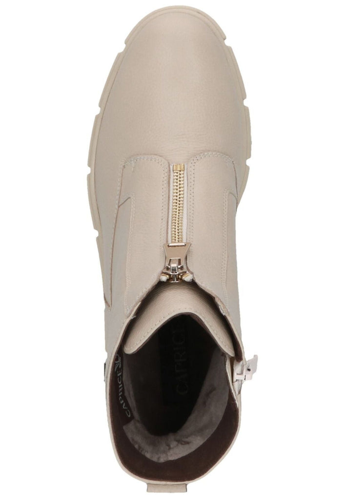 Caprice Stiefelette Nappaleder Beige Warmfutter