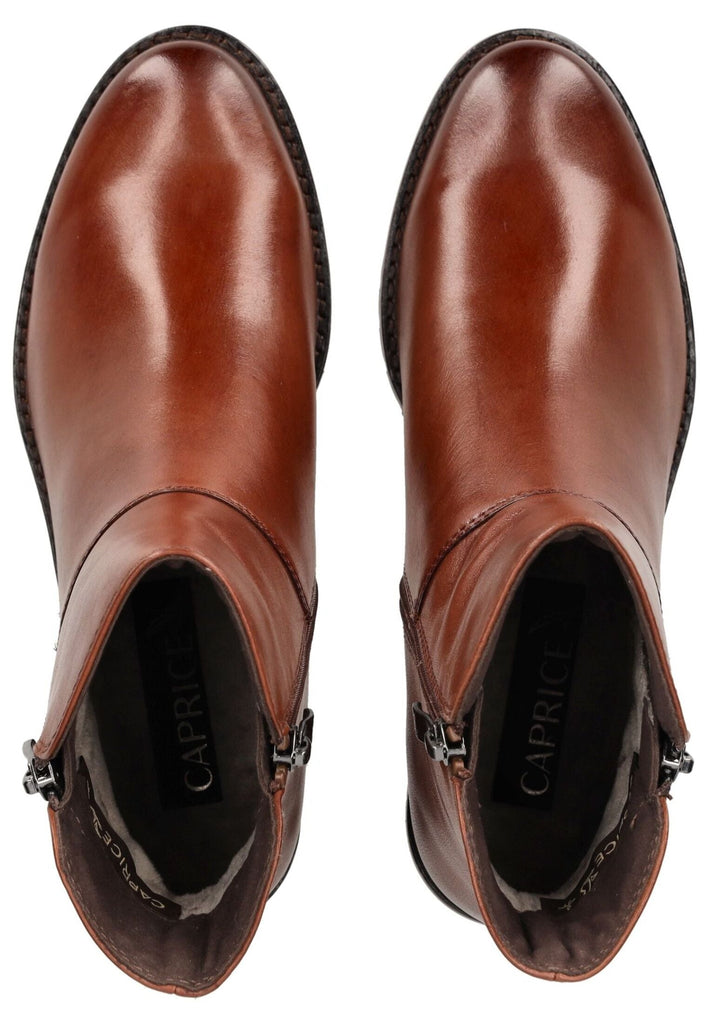 Caprice Stiefelette Nappaleder Cognac
