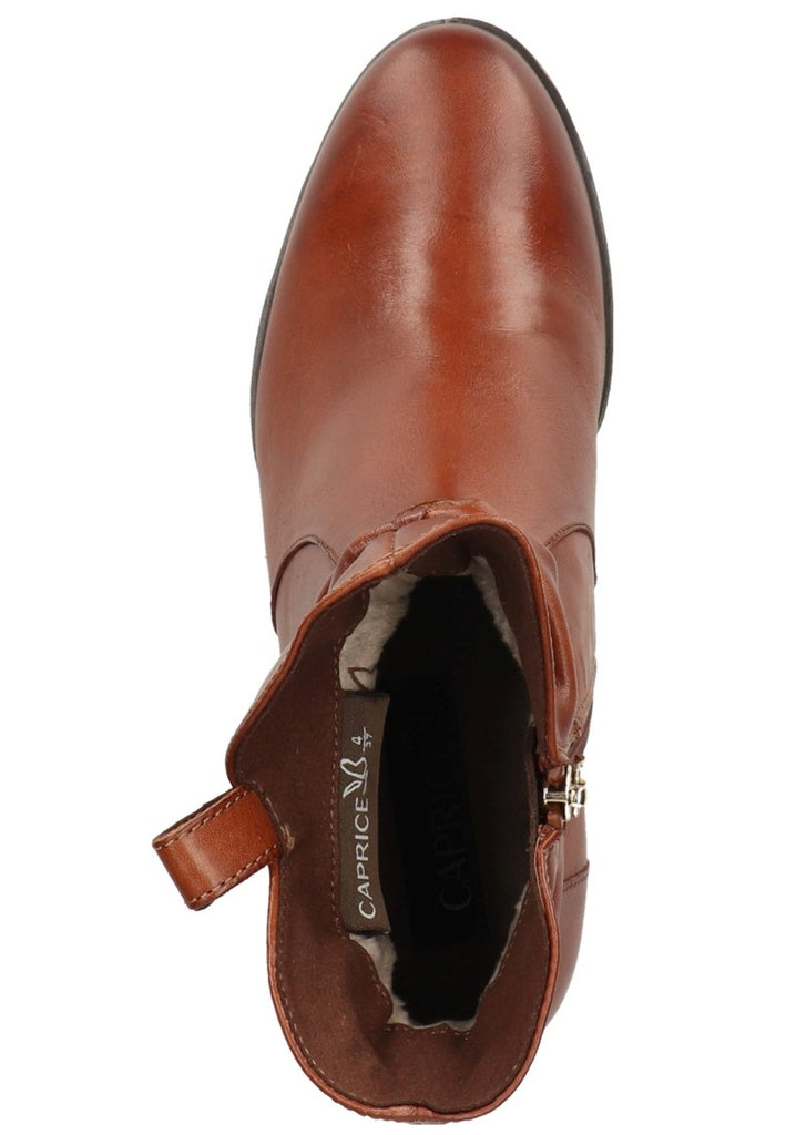 Caprice Stiefelette Nappaleder Cognac
