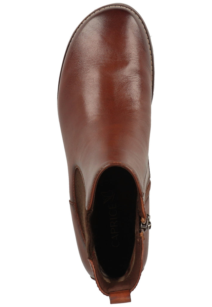 Caprice Stiefelette Nappaleder Cognac