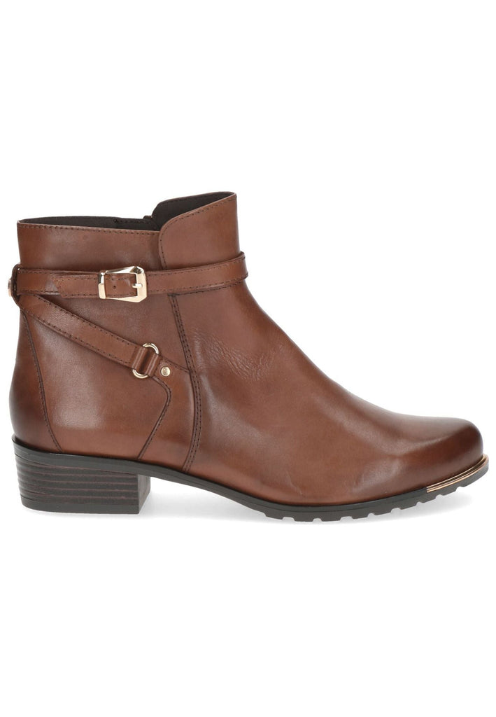 Caprice Stiefelette Nappaleder Cognac Warmfutter