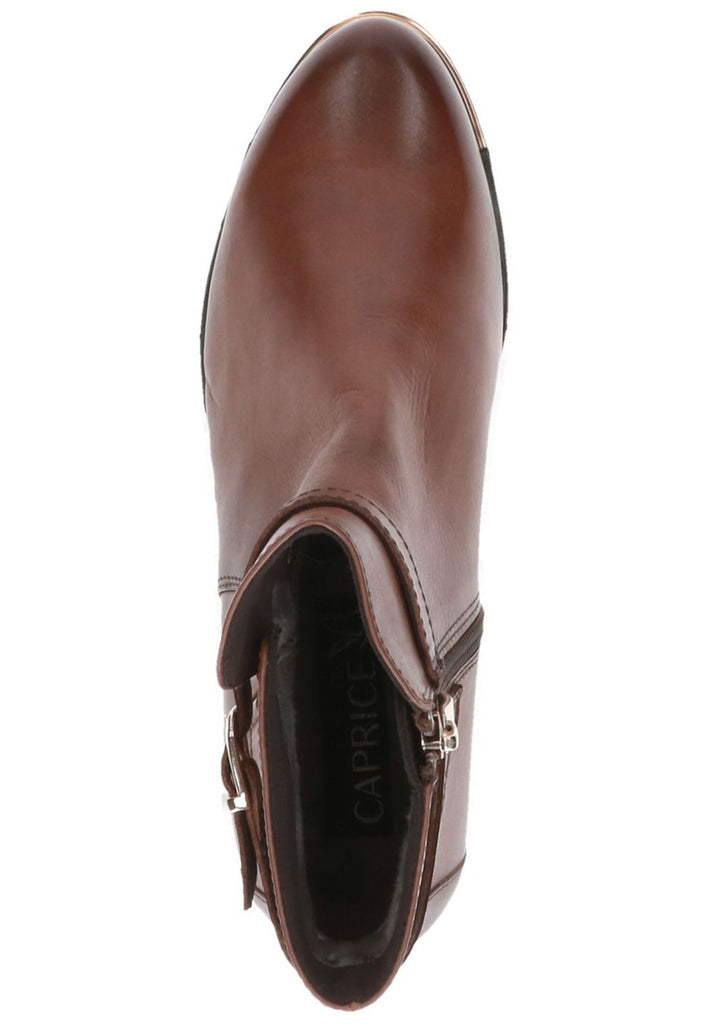 Caprice Stiefelette Nappaleder Cognac Warmfutter