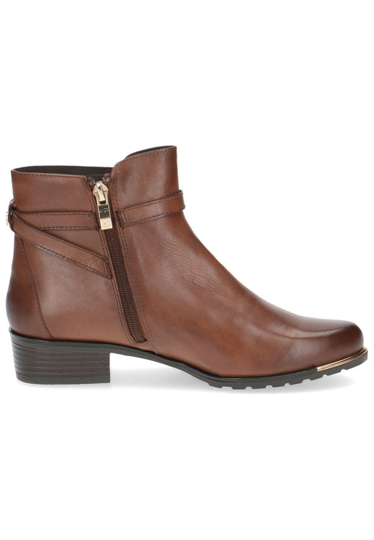 Caprice Stiefelette Nappaleder Cognac Warmfutter