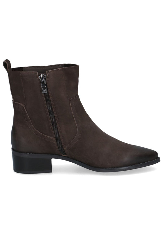 Caprice Stiefelette Nubukleder Dunkelbraun