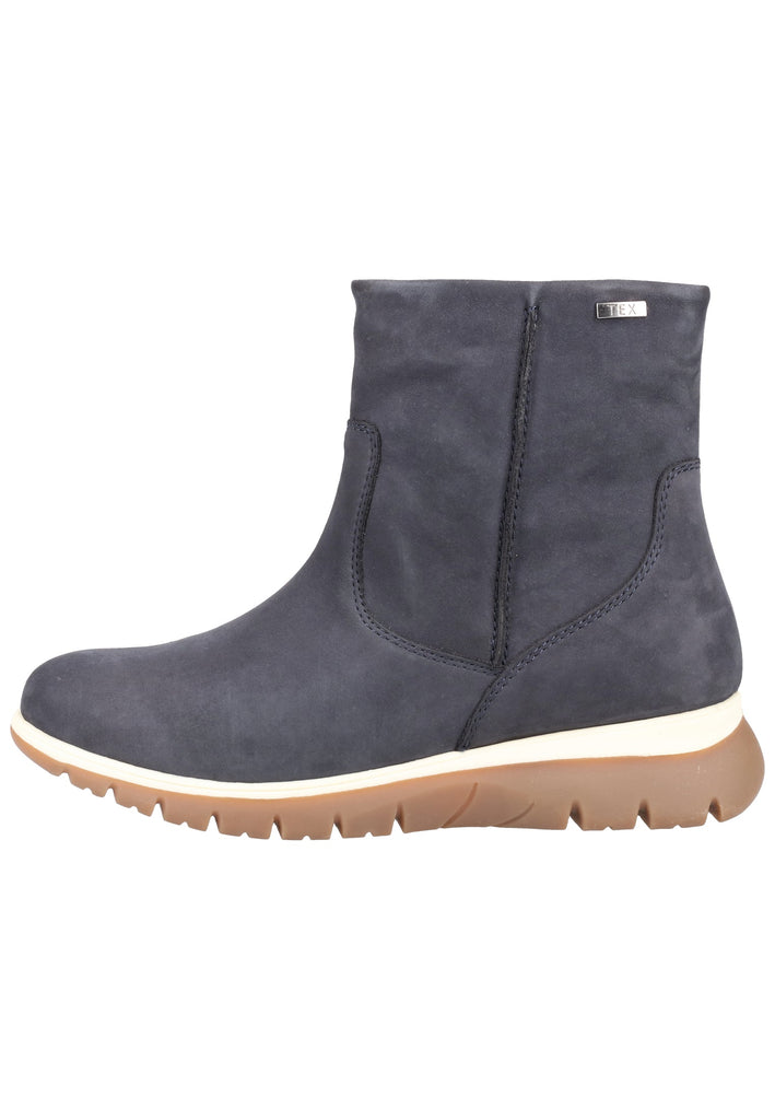 Caprice Stiefelette Nubukleder Ocean Warmfutter