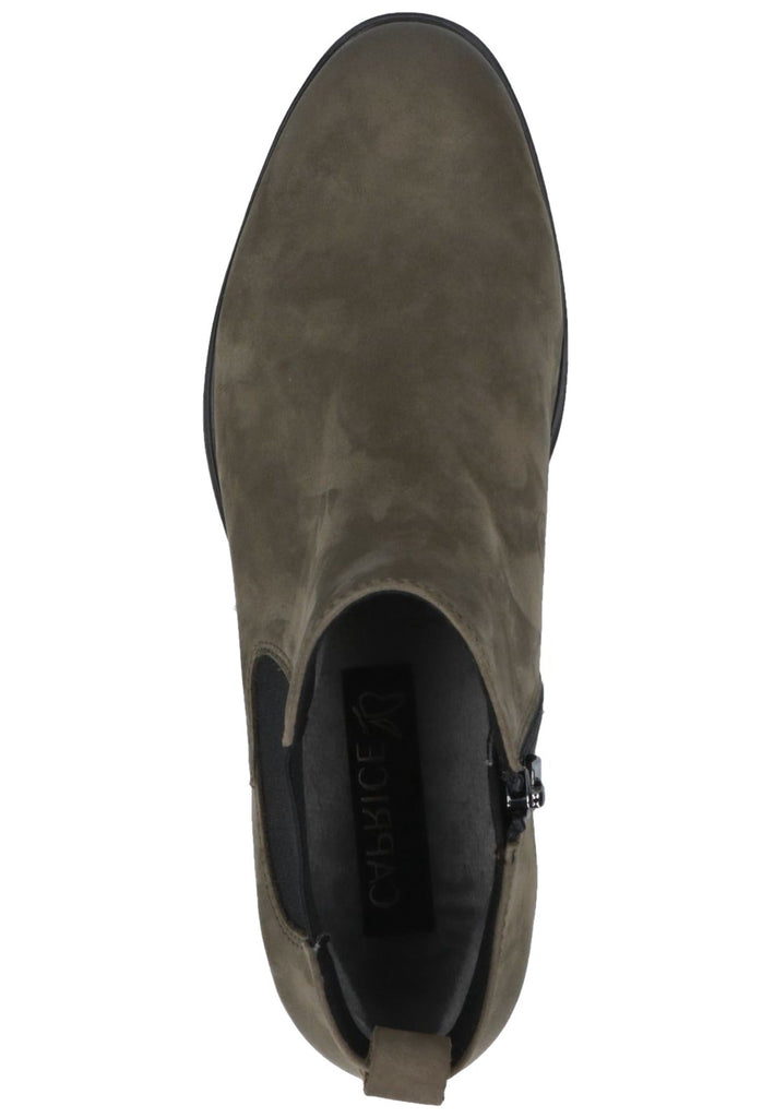 Caprice Stiefelette Nubukleder Oliv