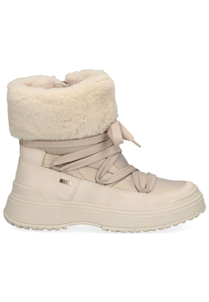 Caprice Stiefelette Textil Beige Warmfutter