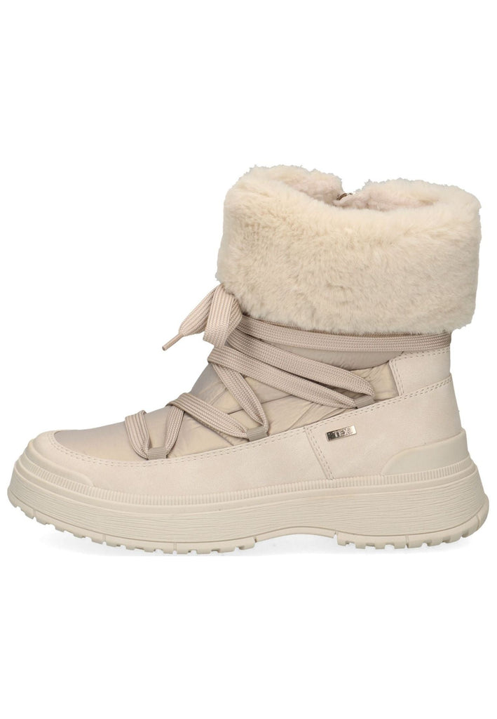 Caprice Stiefelette Textil Beige Warmfutter