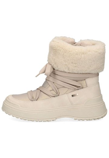 Caprice Stiefelette Textil Beige Warmfutter