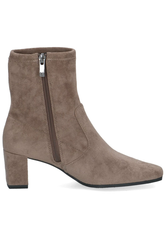 Caprice Stiefelette Veloursleder Cafe
