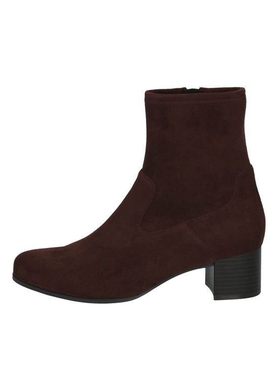 Caprice Stiefelette Veloursleder Dunkelbraun