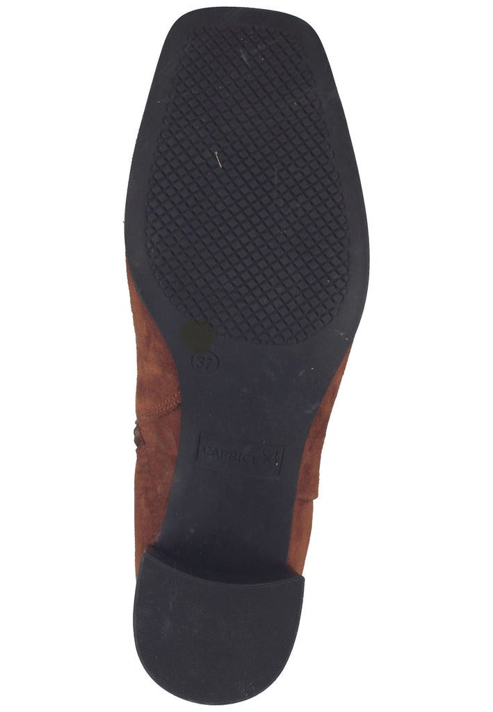 Caprice Stiefelette Veloursleder Muskat