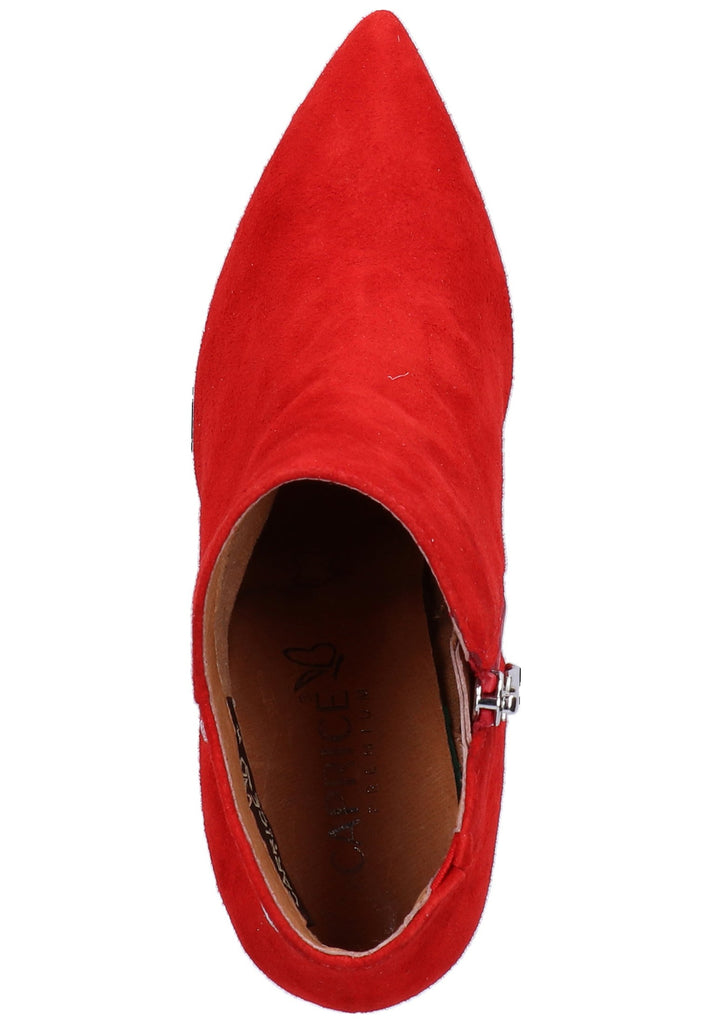 Caprice Stiefelette Veloursleder Rot