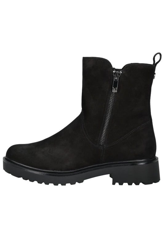 Caprice Stiefelette Veloursleder Schwarz Warmfutter