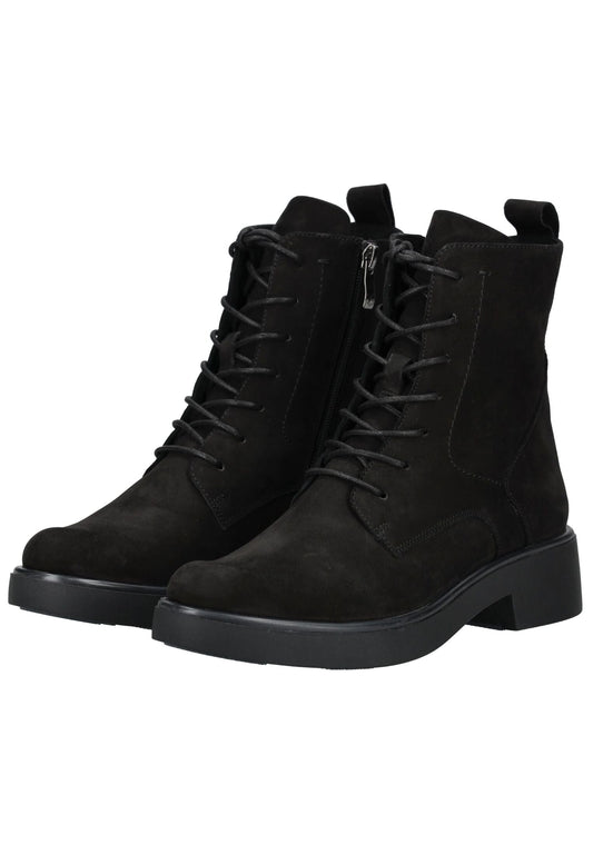 Caprice Stiefelette Veloursleder Schwarz Warmfutter