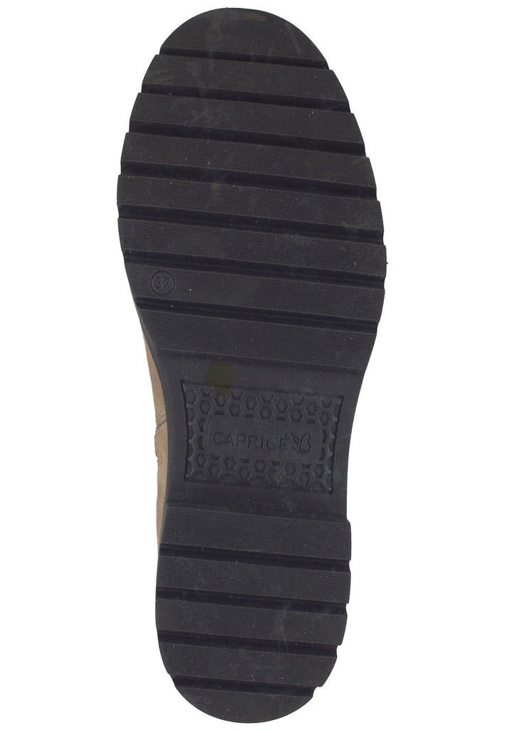 Caprice Stiefelette Veloursleder Taupe