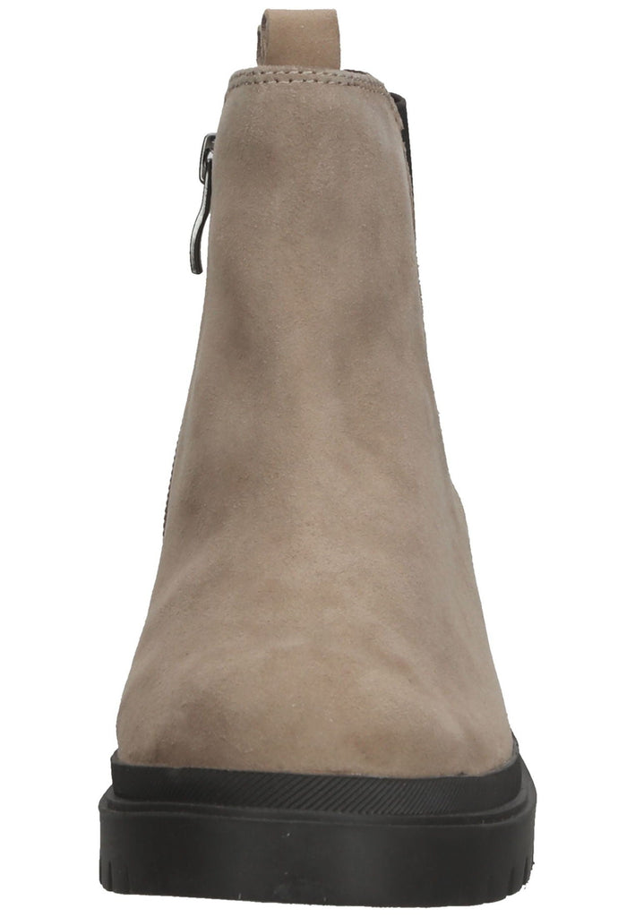 Caprice Stiefelette Veloursleder Taupe