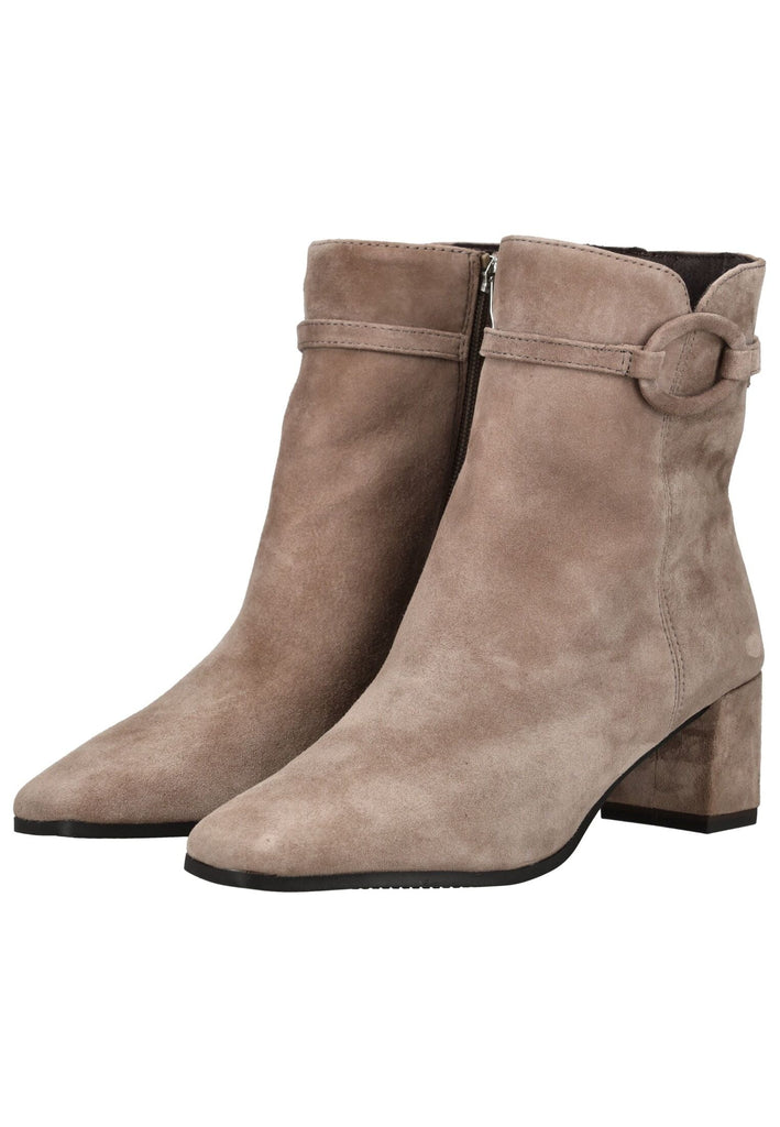 Caprice Stiefelette Veloursleder Taupe Warmfutter