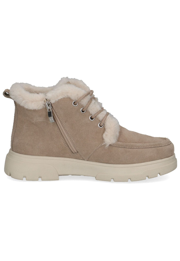 Caprice Stiefelette Veloursleder/Textil Sand Warmfutter