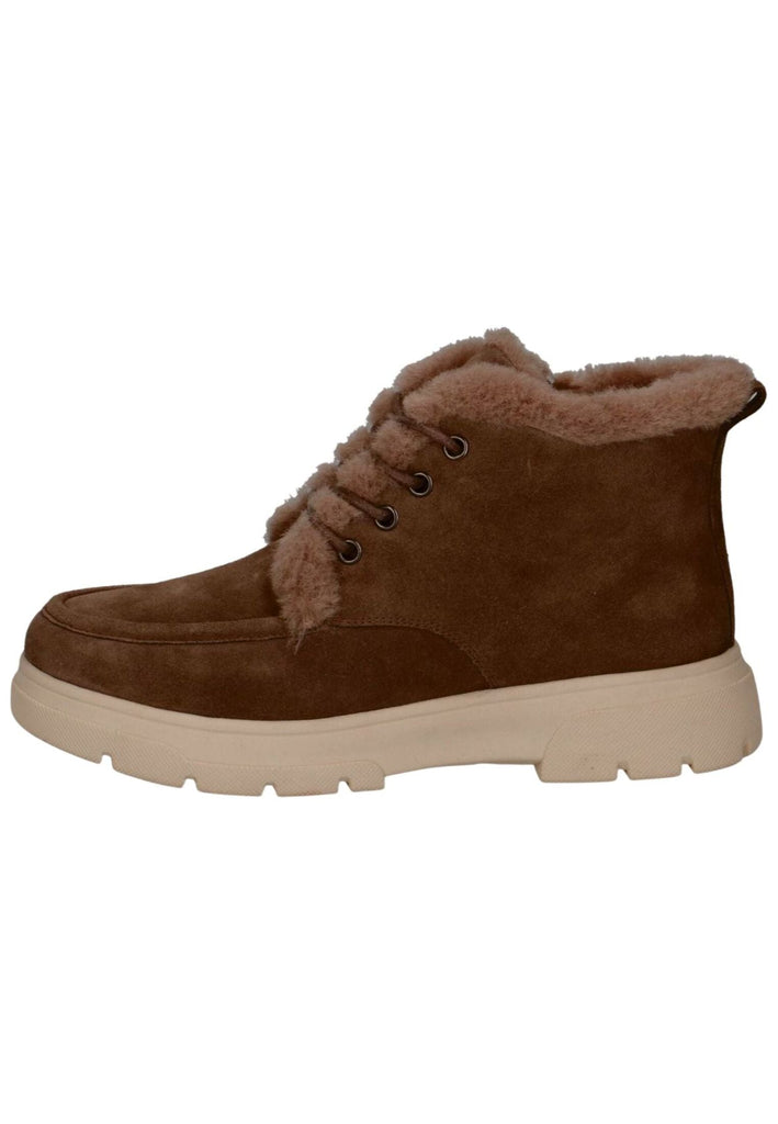 Caprice Stiefelette Veloursleder/Textil Taupe Warmfutter