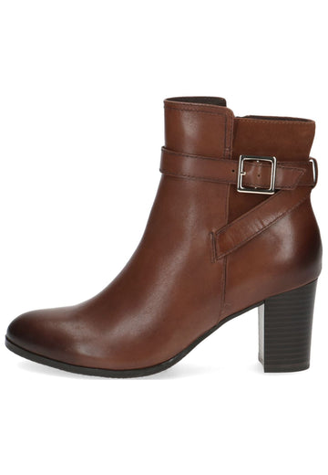 Stiefeletten Caprice Stiefelette Leder Cognac