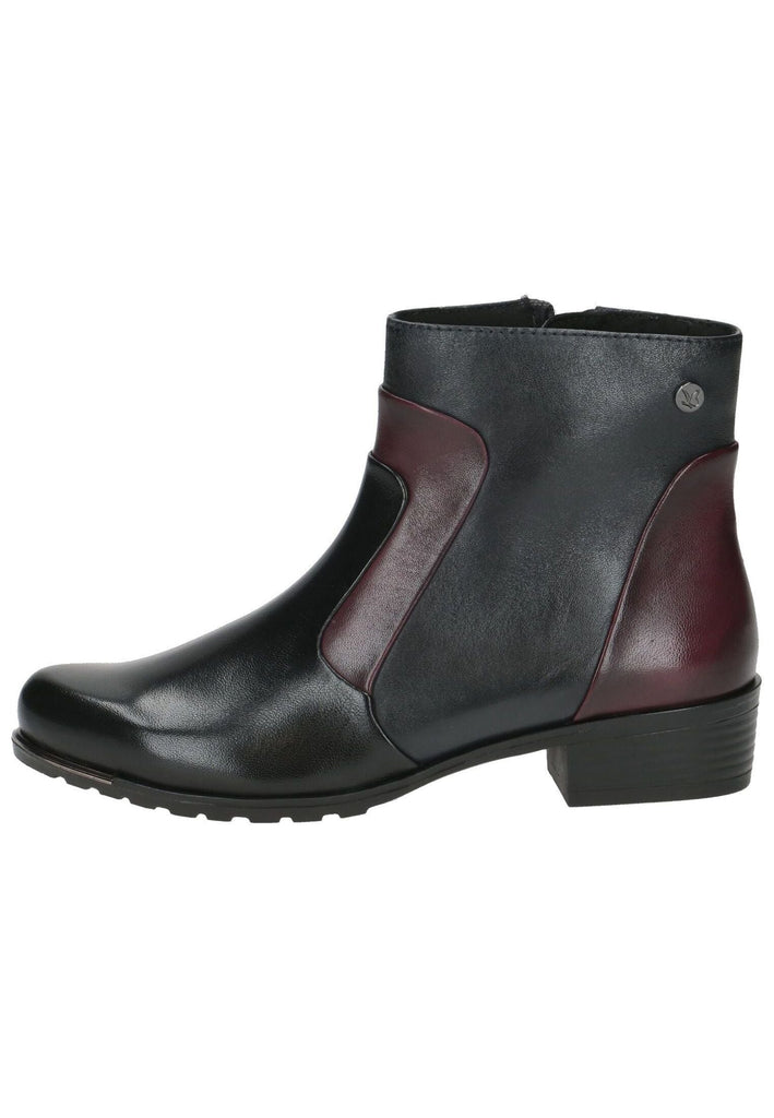Stiefeletten Caprice Stiefelette Leder Schwarz Kombi