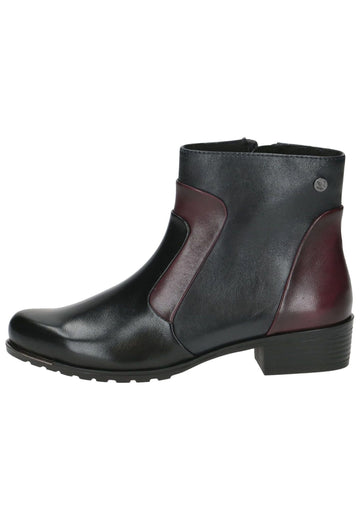 Stiefeletten Caprice Stiefelette Leder Schwarz Kombi