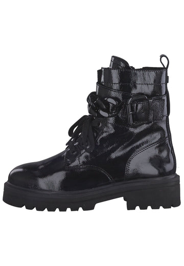 Stiefeletten Caprice Stiefelette Leder Schwarz Lack
