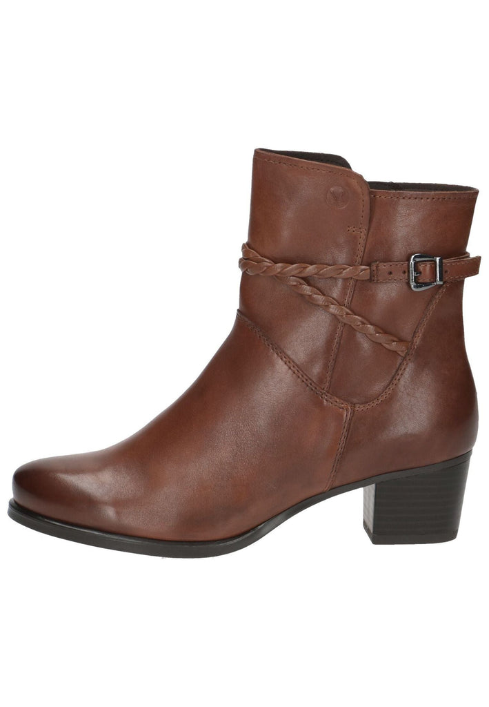 Stiefeletten Caprice Stiefelette Leder/Synthetik Cognac Warmfutter