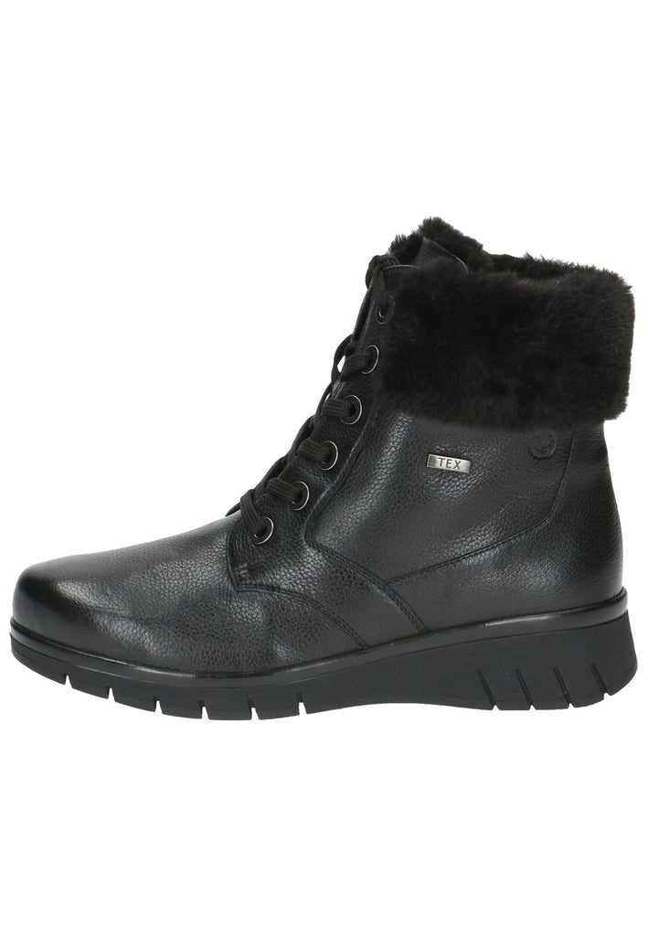 Stiefeletten Caprice Stiefelette Leder/Synthetik Schwarz Warmfutter
