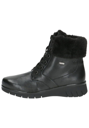 Stiefeletten Caprice Stiefelette Leder/Synthetik Schwarz Warmfutter