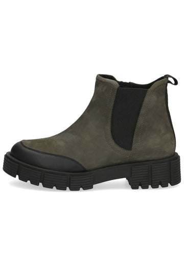 Stiefeletten Caprice Stiefelette Leder/Textil Dunkelgrün