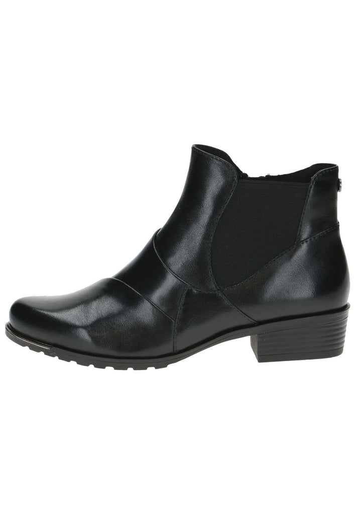 Stiefeletten Caprice Stiefelette Leder/Textil Schwarz