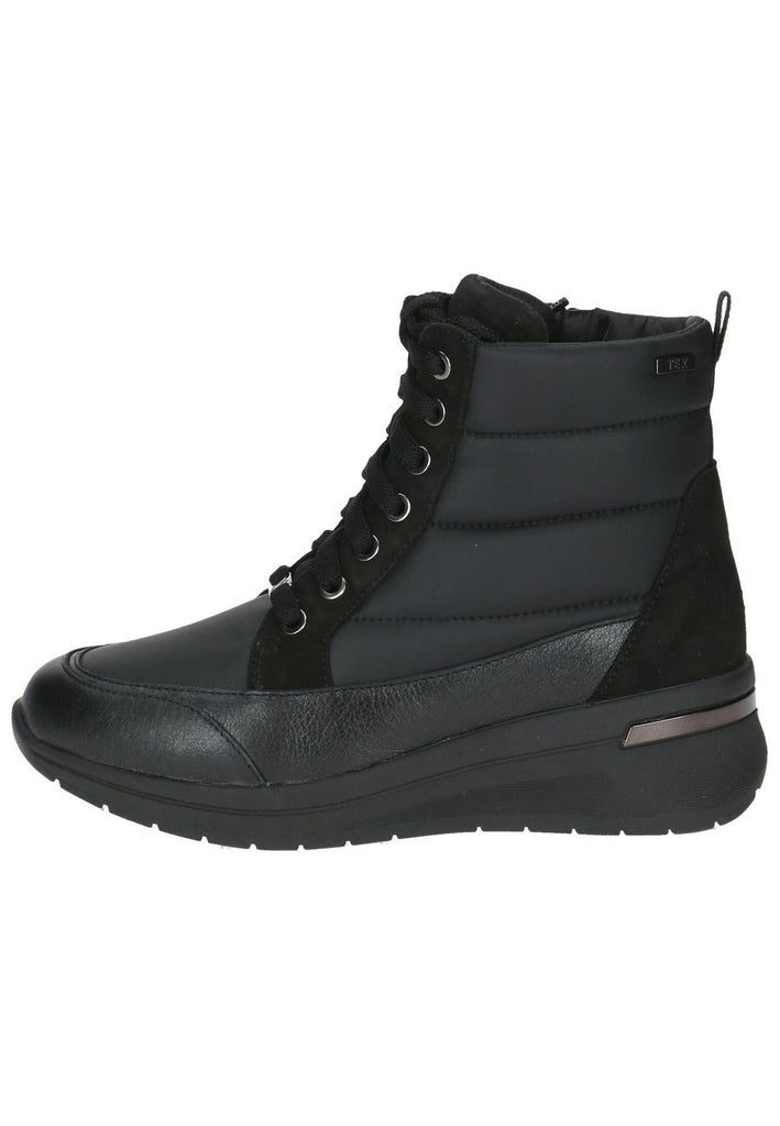 Stiefeletten Caprice Stiefelette Leder/Textil Schwarz