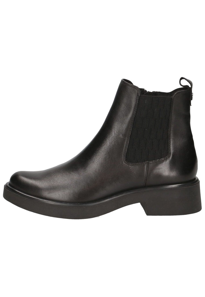 Stiefeletten Caprice Stiefelette Leder/Textil Schwarz Warmfutter