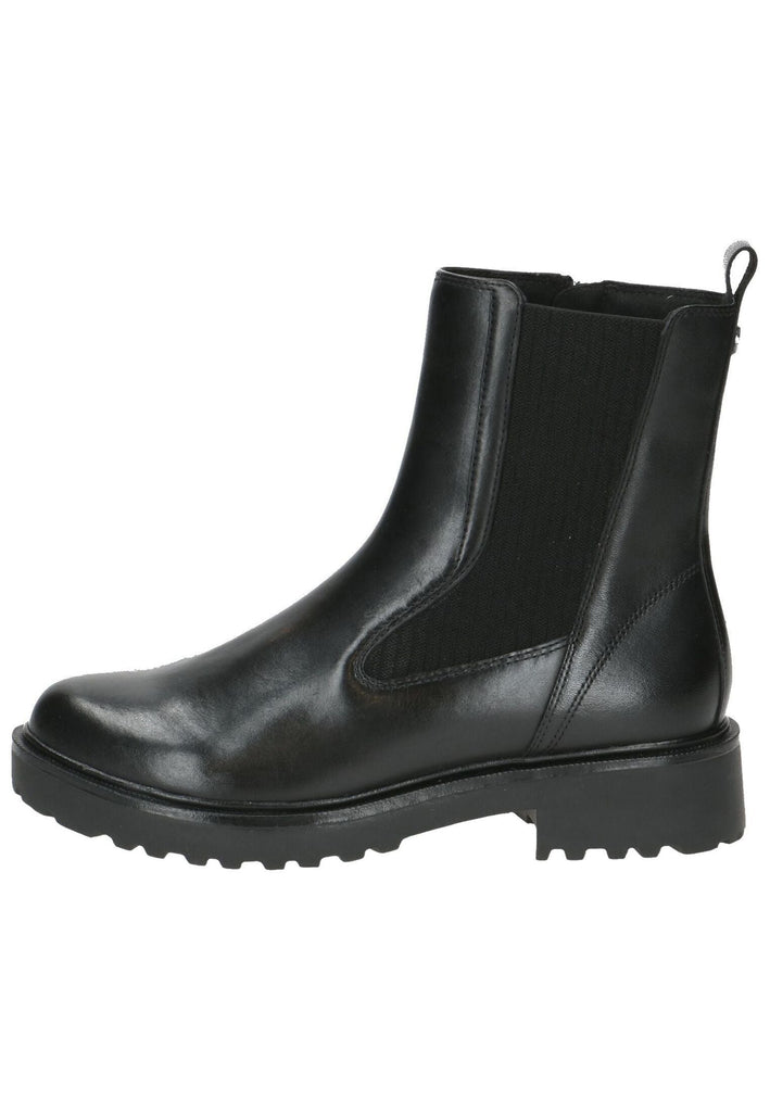 Stiefeletten Caprice Stiefelette Leder/Textil Schwarz Warmfutter