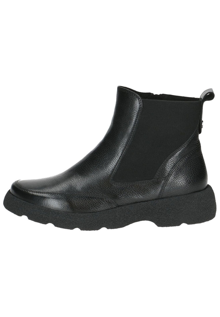 Stiefeletten Caprice Stiefelette Leder/Textil Schwarz Warmfutter