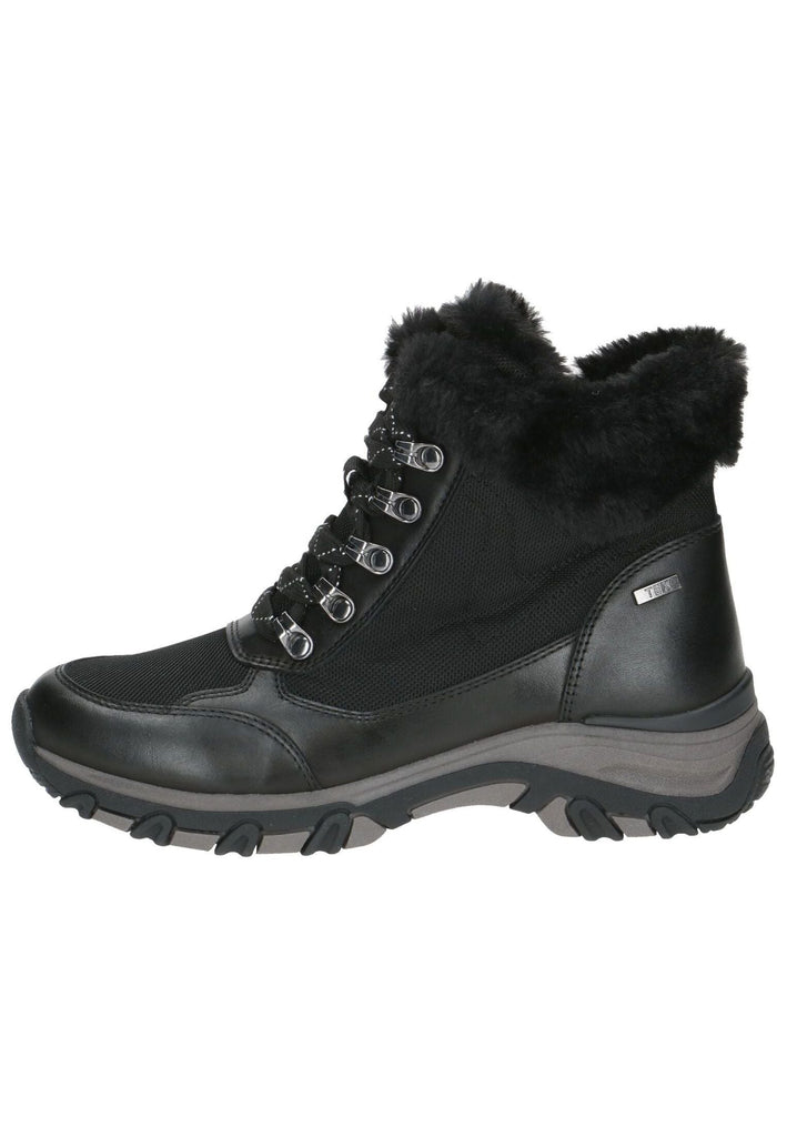 Stiefeletten Caprice Stiefelette Leder/Textil Schwarz Warmfutter
