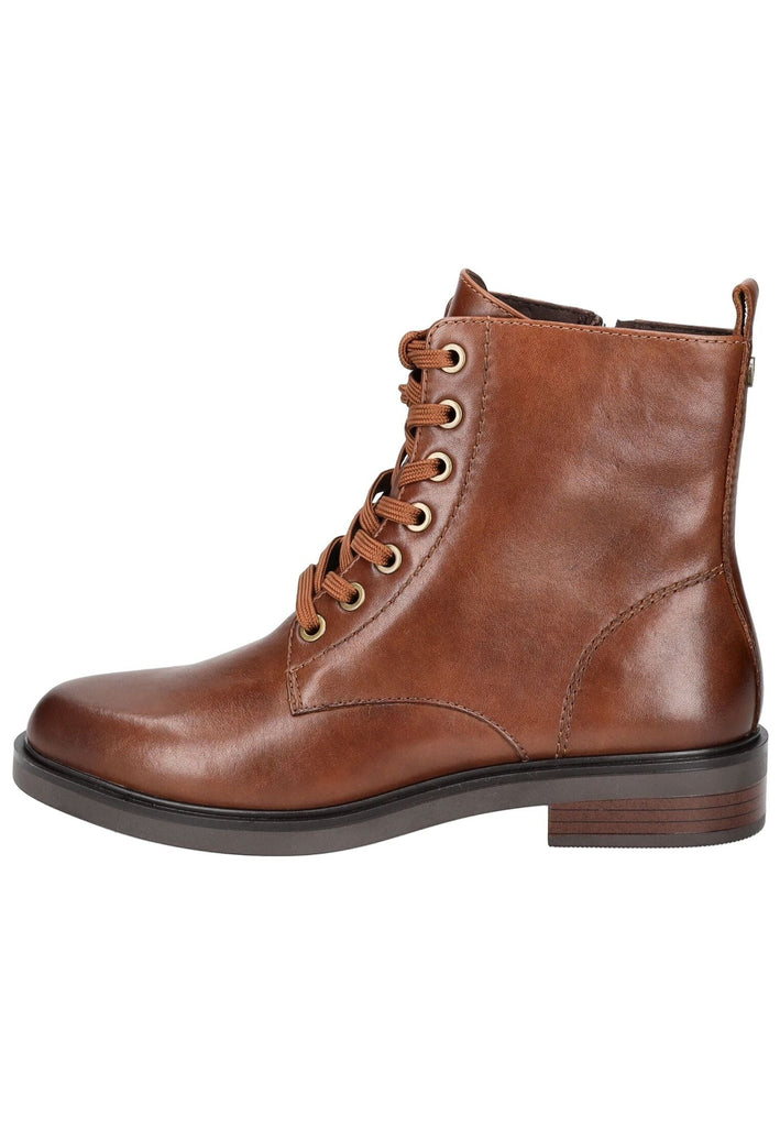 Stiefeletten Caprice Stiefelette Nappaleder Cognac
