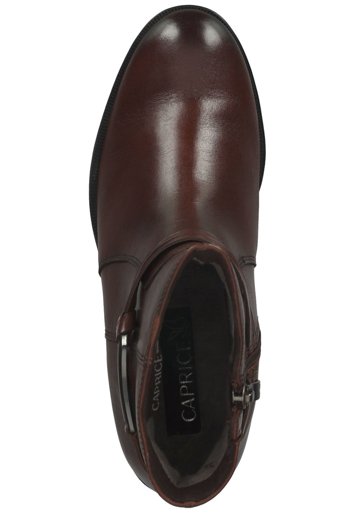 Stiefeletten Caprice Stiefelette Nappaleder Cognac