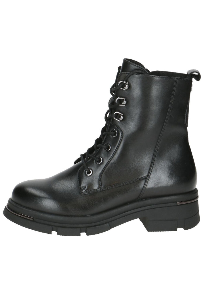 Stiefeletten Caprice Stiefelette Nappaleder Schwarz Warmfutter
