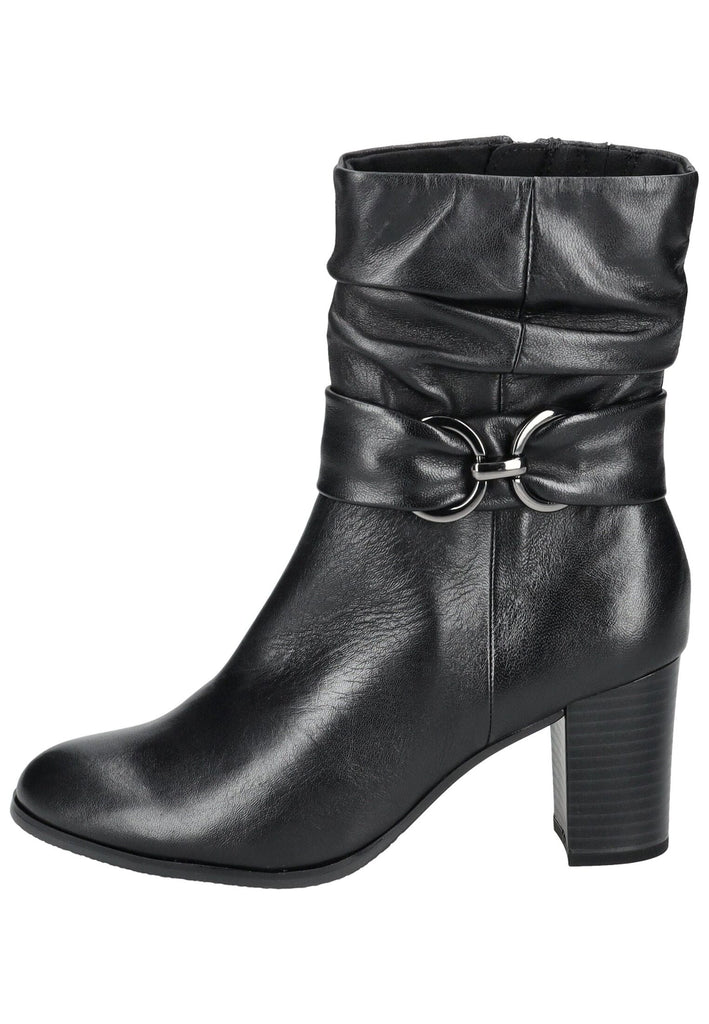 Stiefeletten Caprice Stiefelette Nappaleder Schwarz Warmfutter