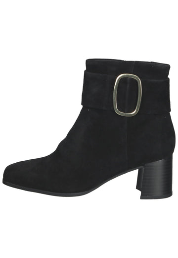 Stiefeletten Caprice Stiefelette Veloursleder Schwarz