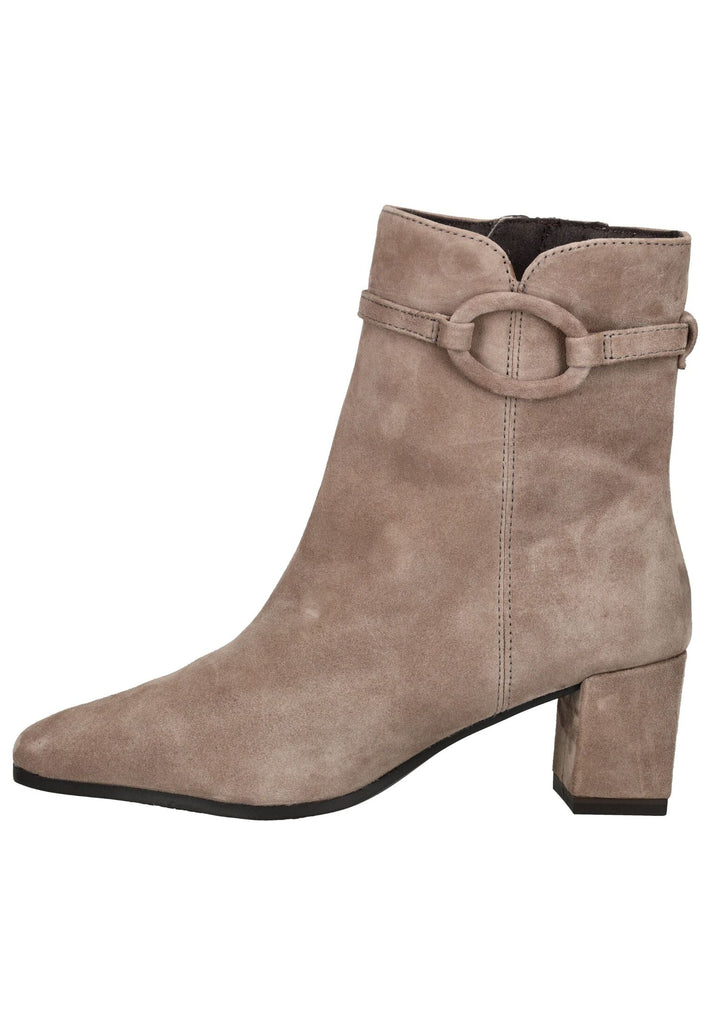 Stiefeletten Caprice Stiefelette Veloursleder Taupe Warmfutter