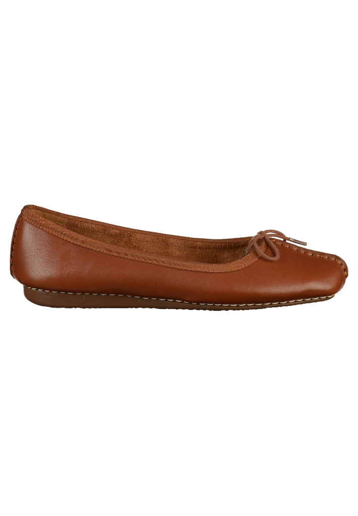 Clarks Ballerinas Leder Dunkelbraun