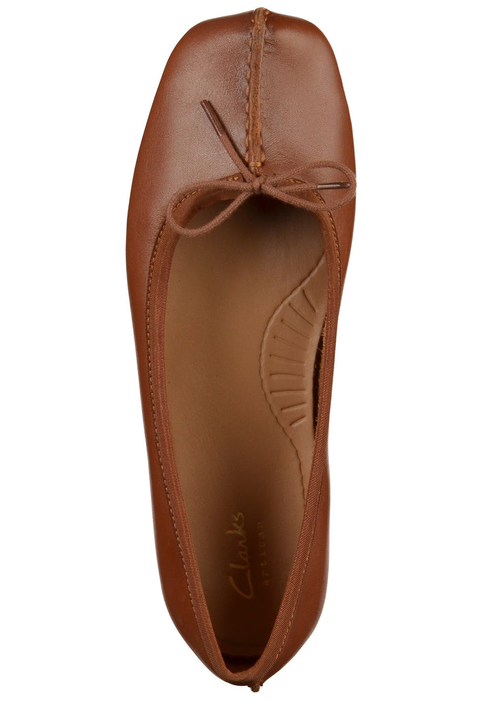 Clarks Ballerinas Leder Dunkelbraun